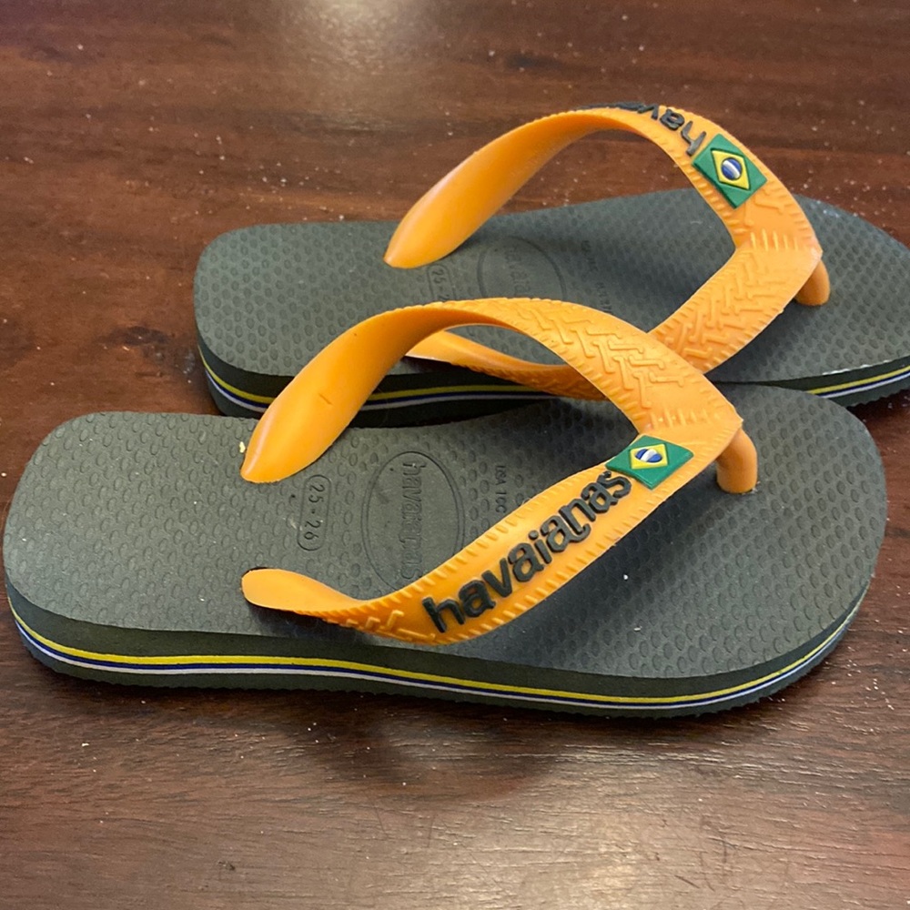 sz25-26 Havaianas brazillian toddler flip flops